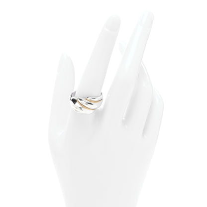 Tiffany Sterling Silver 18K Yellow Gold Wave Ring 62 10 2 of 4