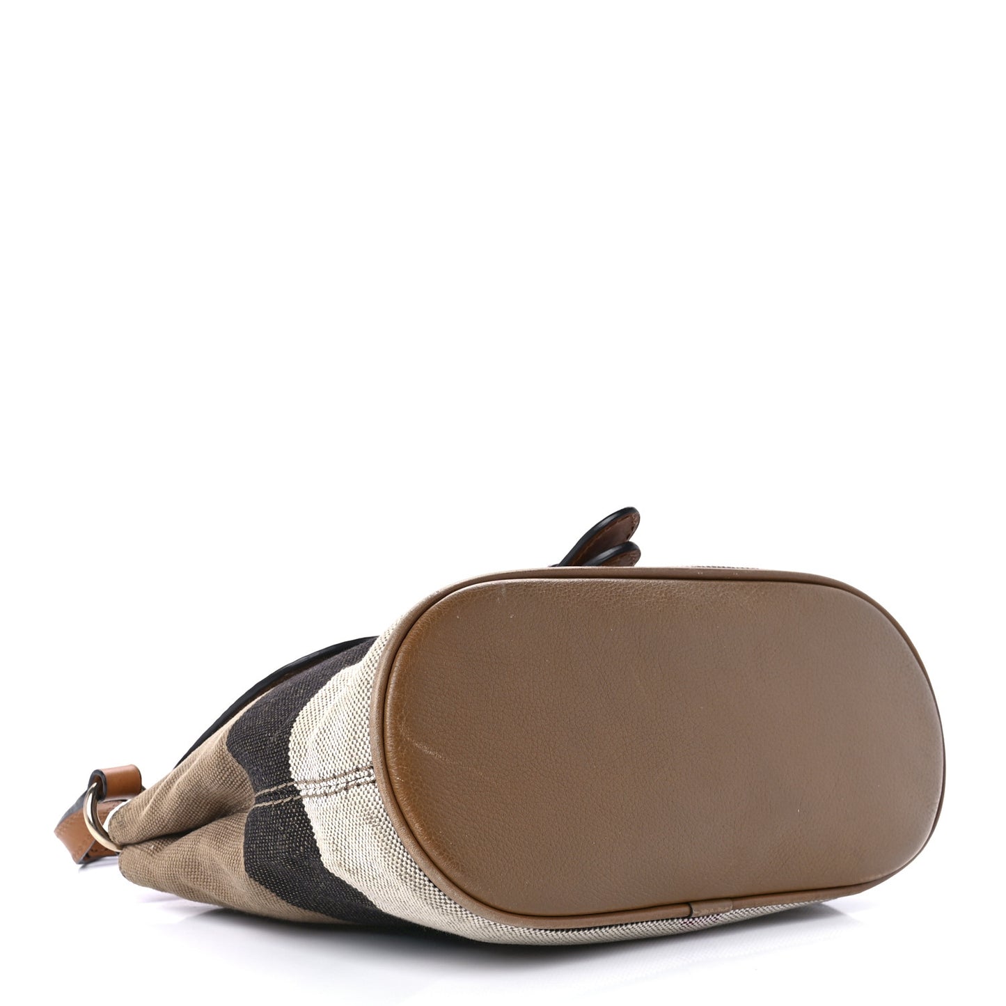 Mega Check Grainy Calfskin Small Gowan Messenger Bag Saddle Brown
