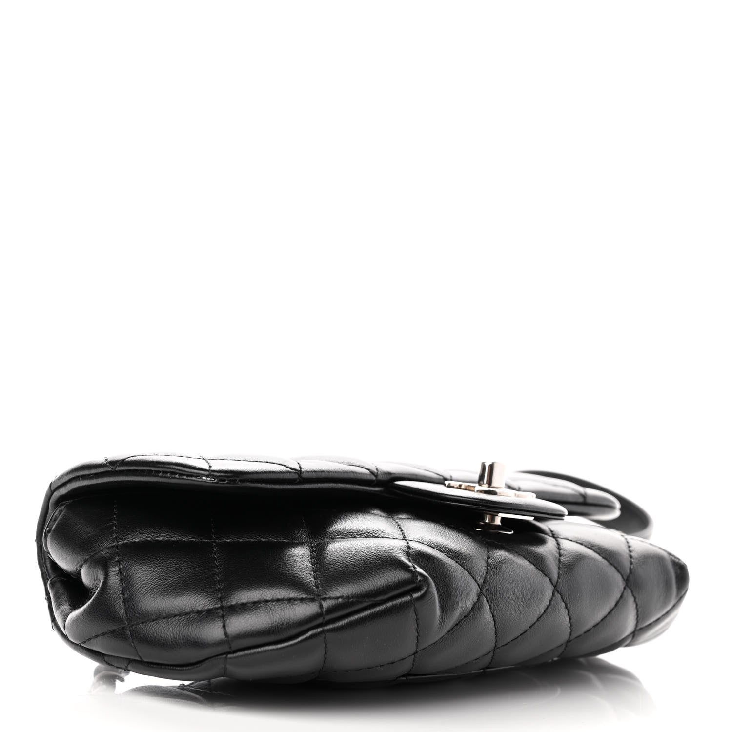 Chanel Calfskin Quilted CC Uniform Flap Belt Bag Black 4 of 12