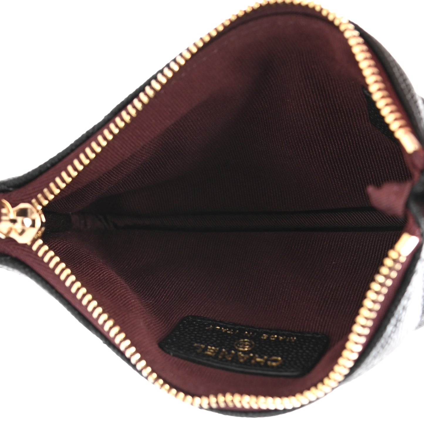 Caviar Quilted Small Cosmetic Case Black