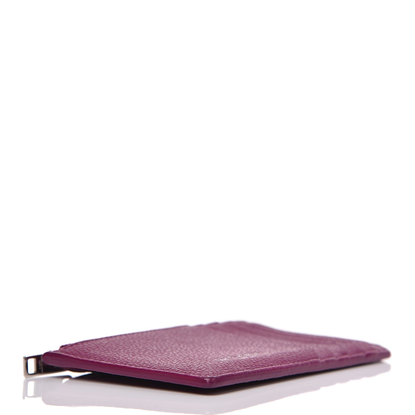 Grained Calfskin 5 Fragments Zip Pouch Card Holder Pivoine