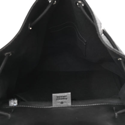 Gucci Soft GG Supreme Monogram Appia Calfskin Web Double Buckle Backpack Black 5 of 15