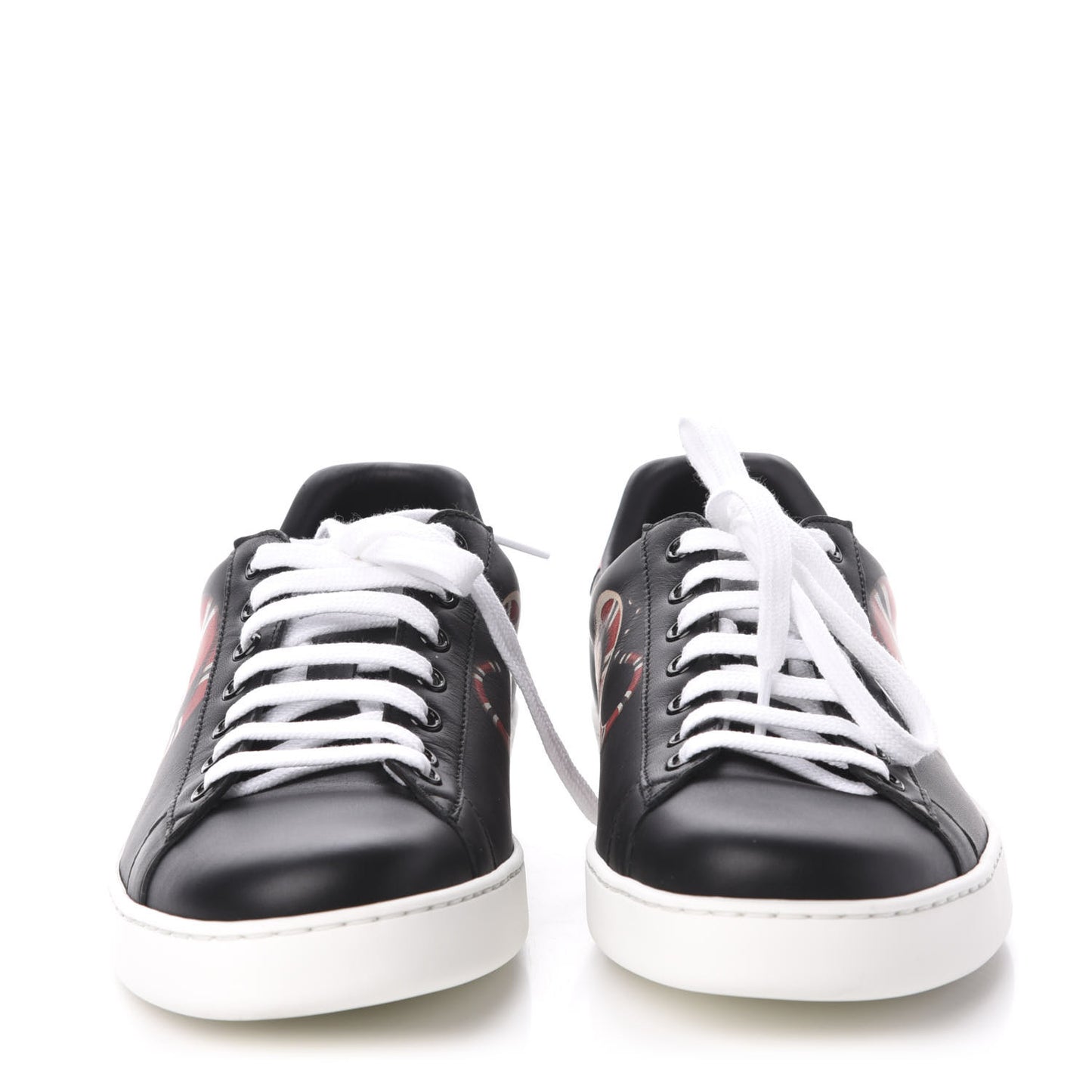 Calfskin Kingsnake Mens Ace Sneakers 9 Black Multicolor