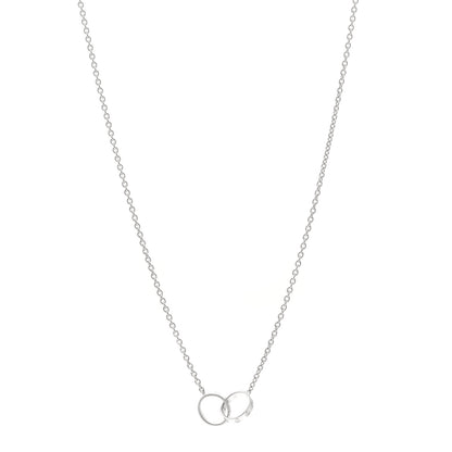 Cartier 18K White Gold Interlocking LOVE Necklace 1 of 5