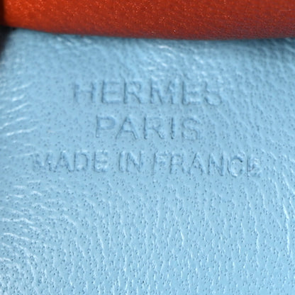 Hermes Milo Lambskin Grigri Rodeo Horse Bag Charm MM Celeste Naturel Bouton D'Or Cornaline 4 of 5