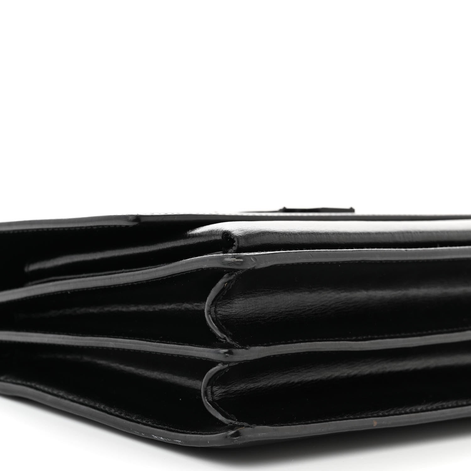 Saint Laurent Calfskin Medium Monogram Monochrome Sunset Black 8 of 9