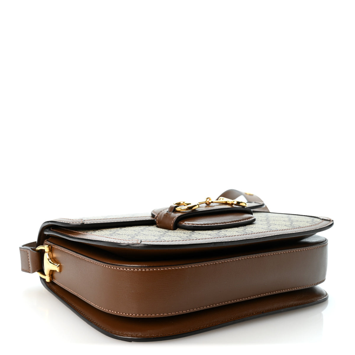 Gucci GG Supreme Monogram Horsebit 1955 Shoulder Bag Beige Brown Sugar 4 of 11