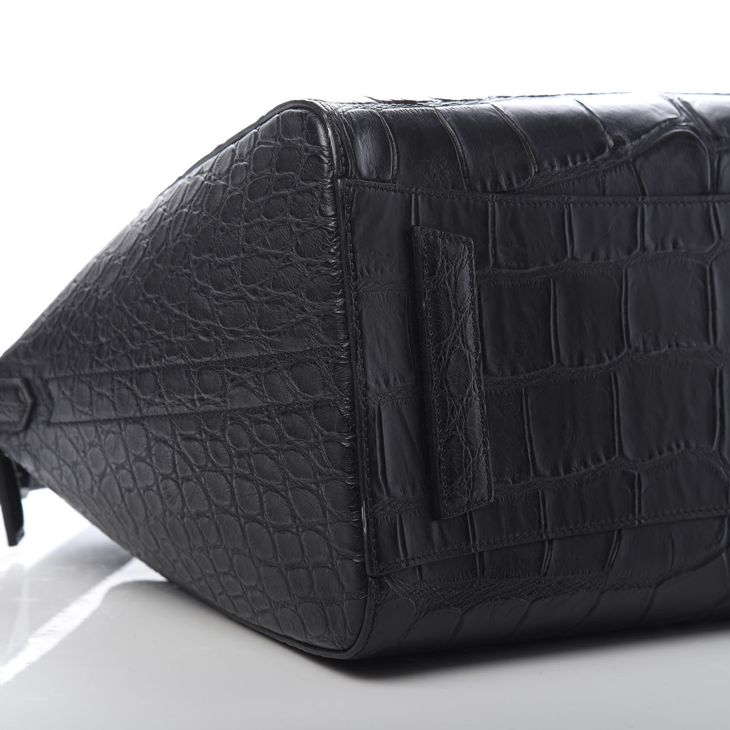 Givenchy Calfskin Crocodile Embossed 3D Stud Medium Antigona Black 9 of 11