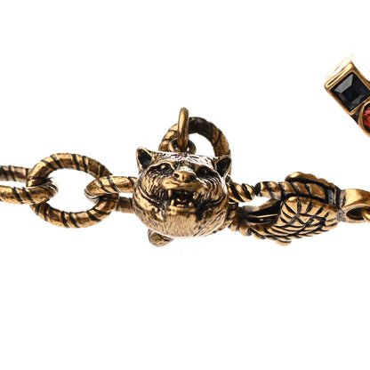Gucci Crystal Pearl Marmont Necklace Aged Gold Multicolor 4 of 4
