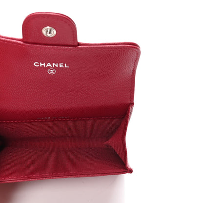 Chanel Caviar Quilted Flap Card Holder Red 4 of 4