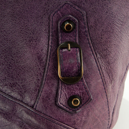 Balenciaga Agneau Classic Hardware Day Hobo Raisin 7 of 12