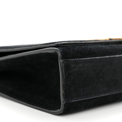 Saint Laurent Suede Medium Classic Monogram Kate Tassel Satchel Black 9 of 12