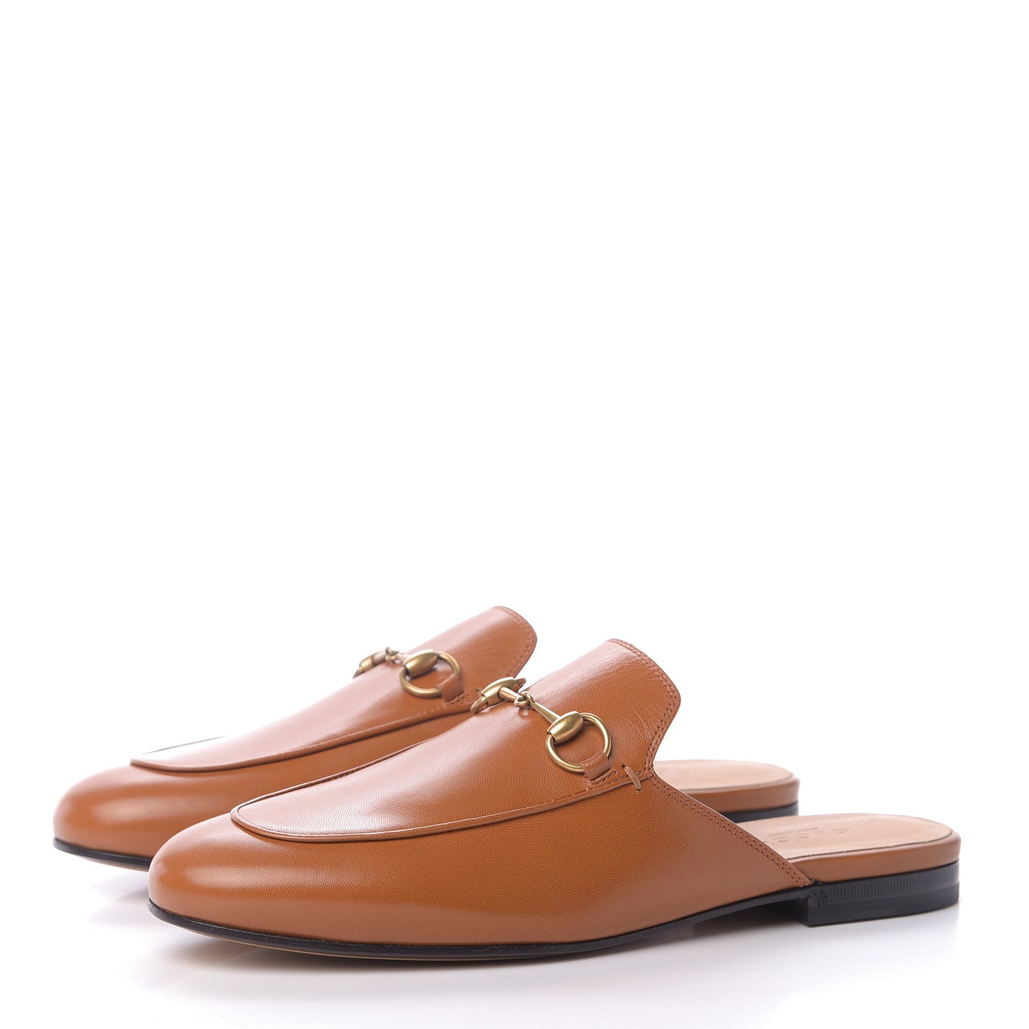 Gucci Malaga Kid Womens Princetown Slippers 38 Cognac 3 of 9