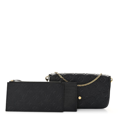 Louis Vuitton Empreinte Pochette Felicie Chain Wallet Black 1 of 11