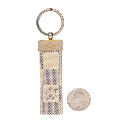 Louis Vuitton Damier Azur Dragonne Key Holder Rose Ballerine 2 of 3