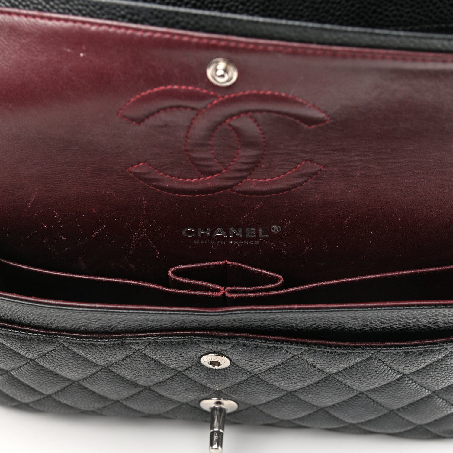 Chanel Caviar Quilted Medium Double Flap Black 4 of 13