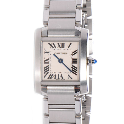 Cartier Stainless Steel 20mm Tank Francaise Quartz Watch 1 of 7