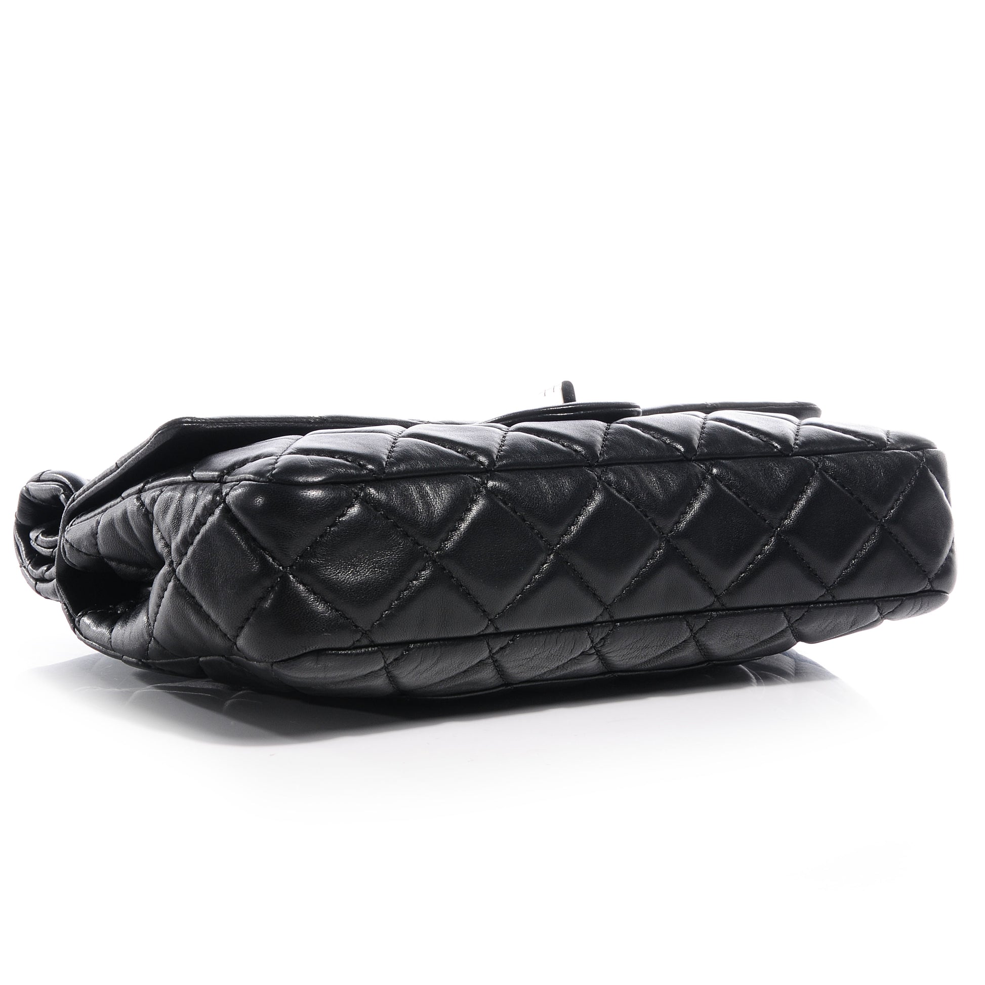 Chanel Lambskin Quilted Medium Roll Reissue Clutch Black 4 of 8