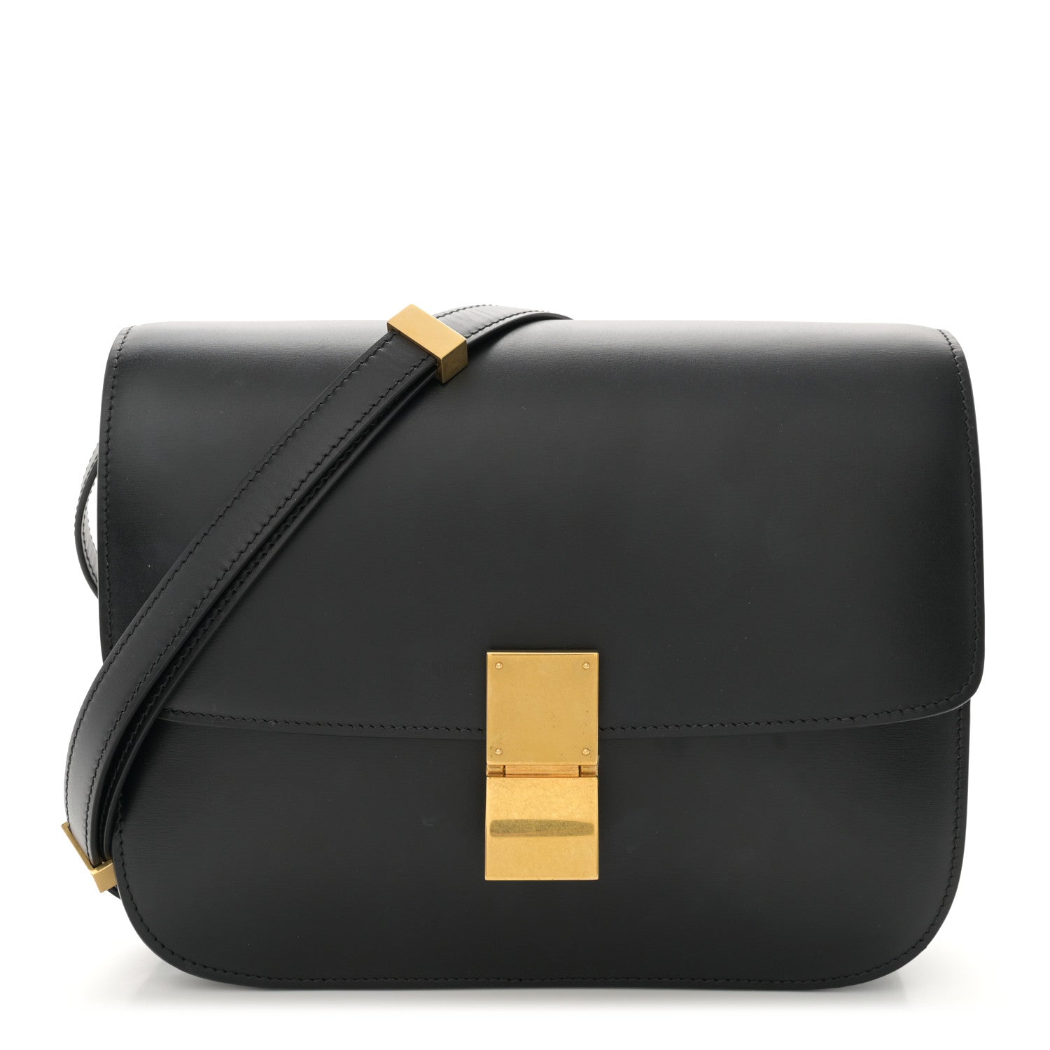 Celine Box Calfskin Medium Classic Box Flap Bag Black 1 of 13