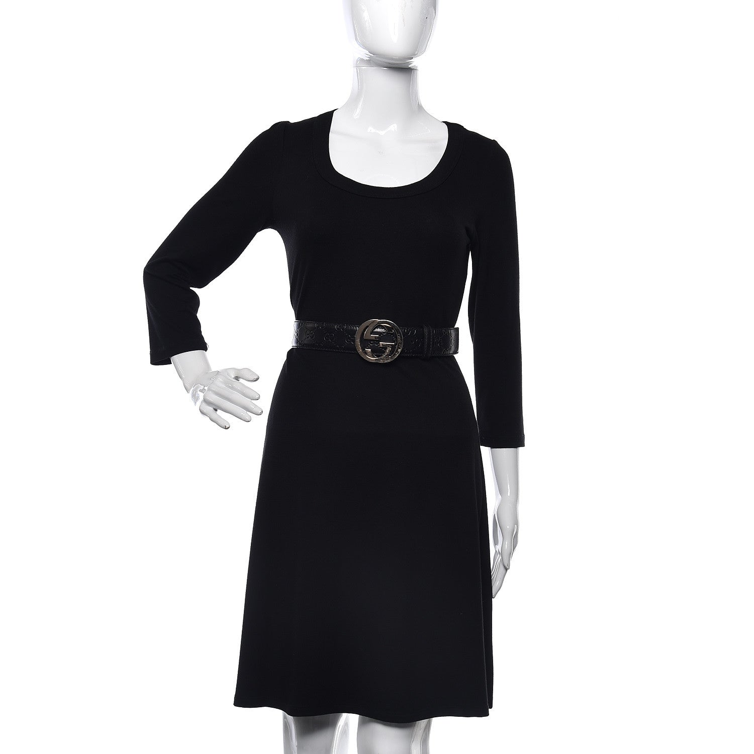 Gucci Guccissima Interlocking G Belt 90 36 Black 2 of 8
