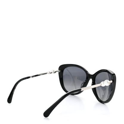 Chanel Acetate Polarized Butterfly Winter Pearl Sunglasses 5339-H-A Black 4 of 7