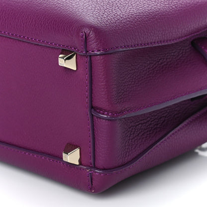 MCM Grained Calfskin Mini Milla Tote Purple 7 of 7
