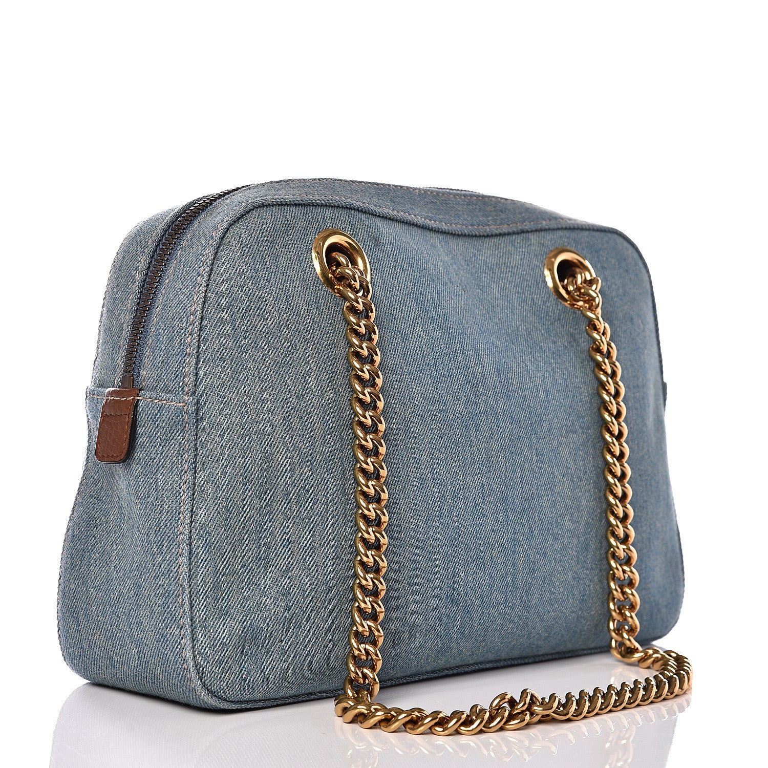 Gucci Denim Small Soho Bowler Blue 2 of 11