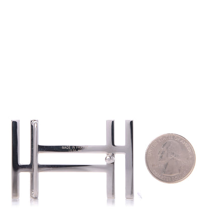 Hermes Palladium Au Carre 32mm Double H Belt Buckle 2 of 4