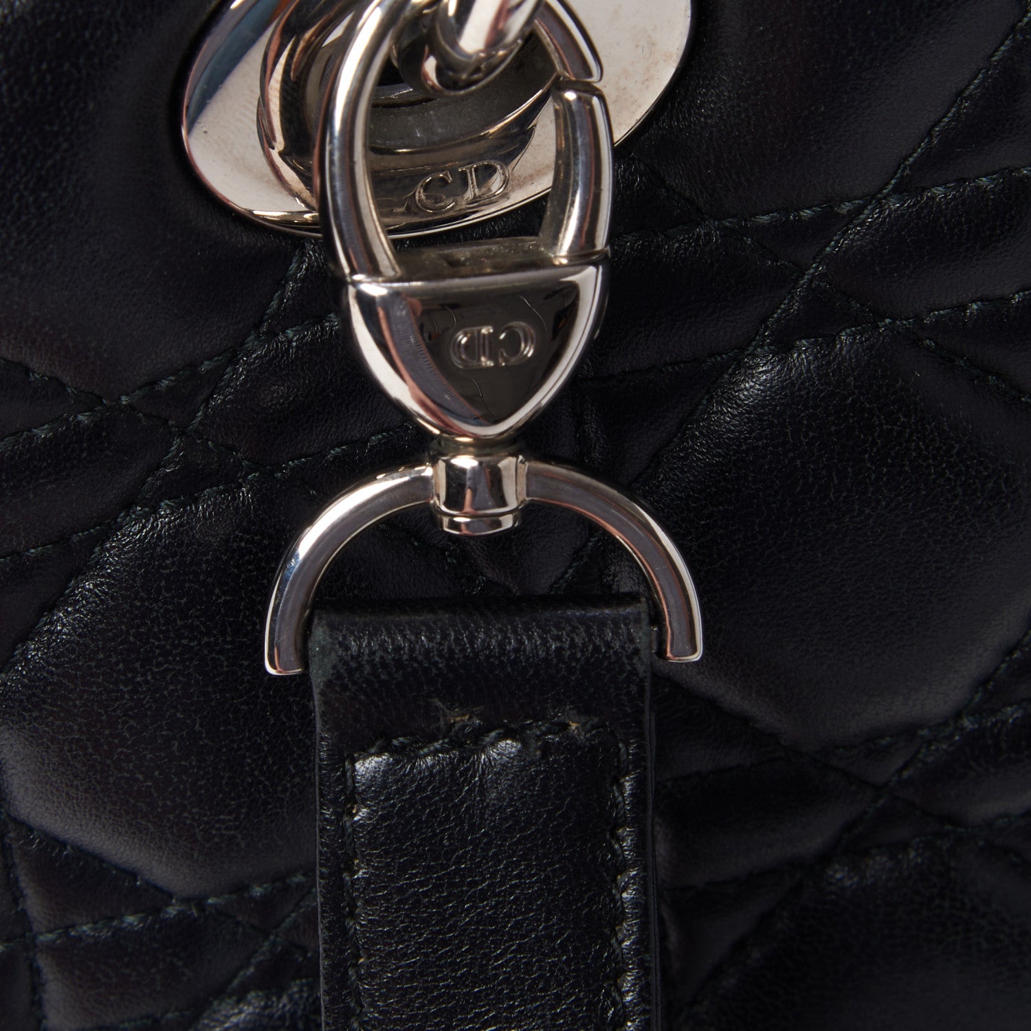 Christian Dior Lambskin Cannage Medium Lady Dior Black 11 of 11