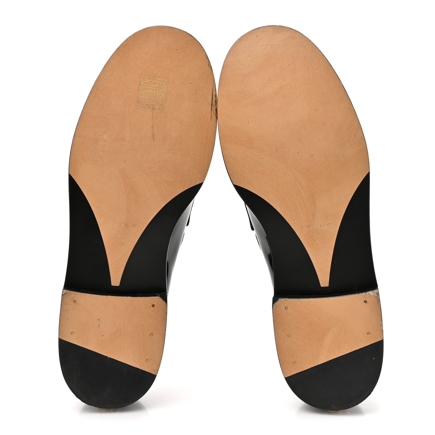 Chanel Shiny Calfskin Logo Loafers 39 Black 6 of 9