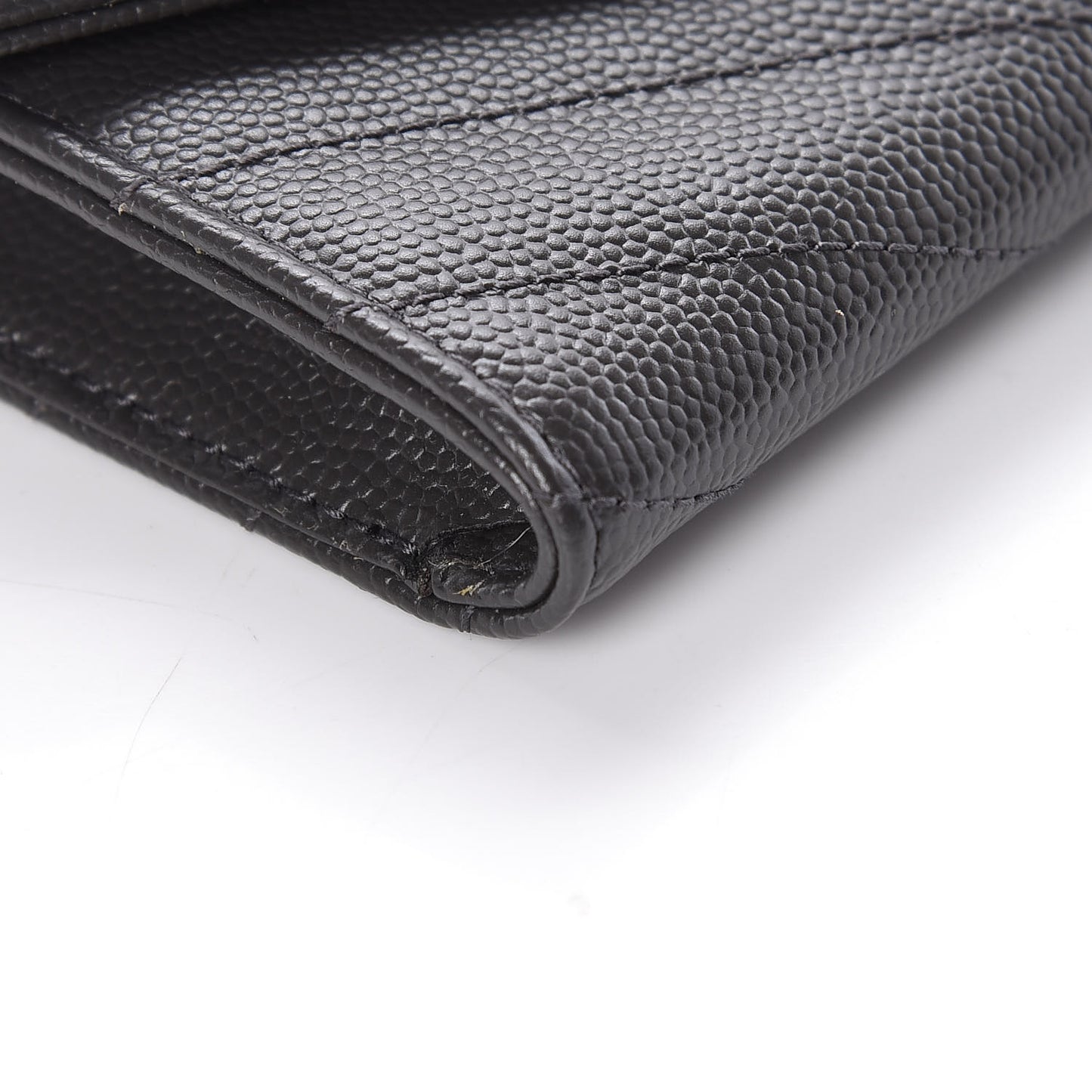 Grain De Poudre Matelasse Chevron Small Monogram Envelope Wallet Earth