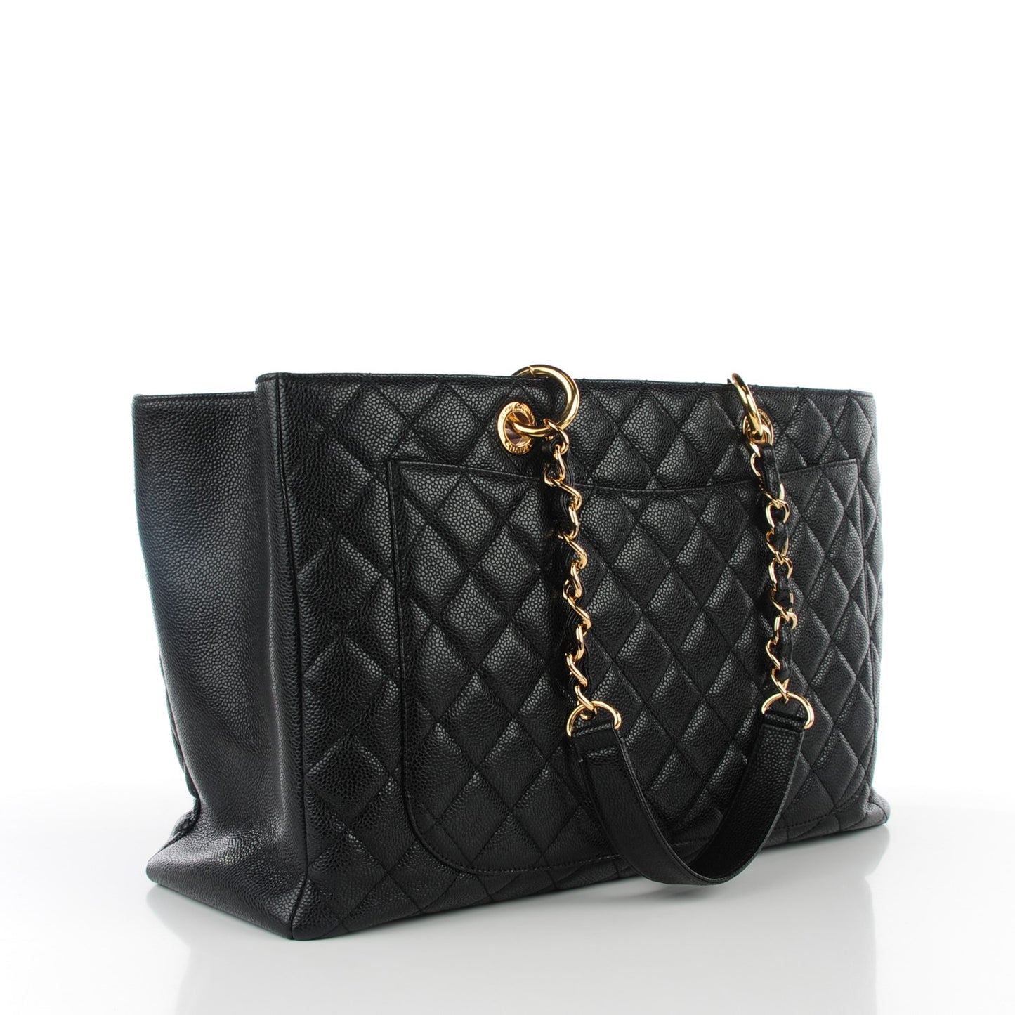Caviar Quilted XL Grand Shopping Tote GST Black