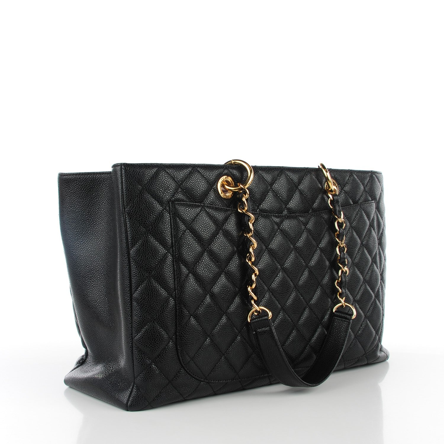Chanel Caviar Quilted XL Grand Shopping Tote GST Black 3 of 7