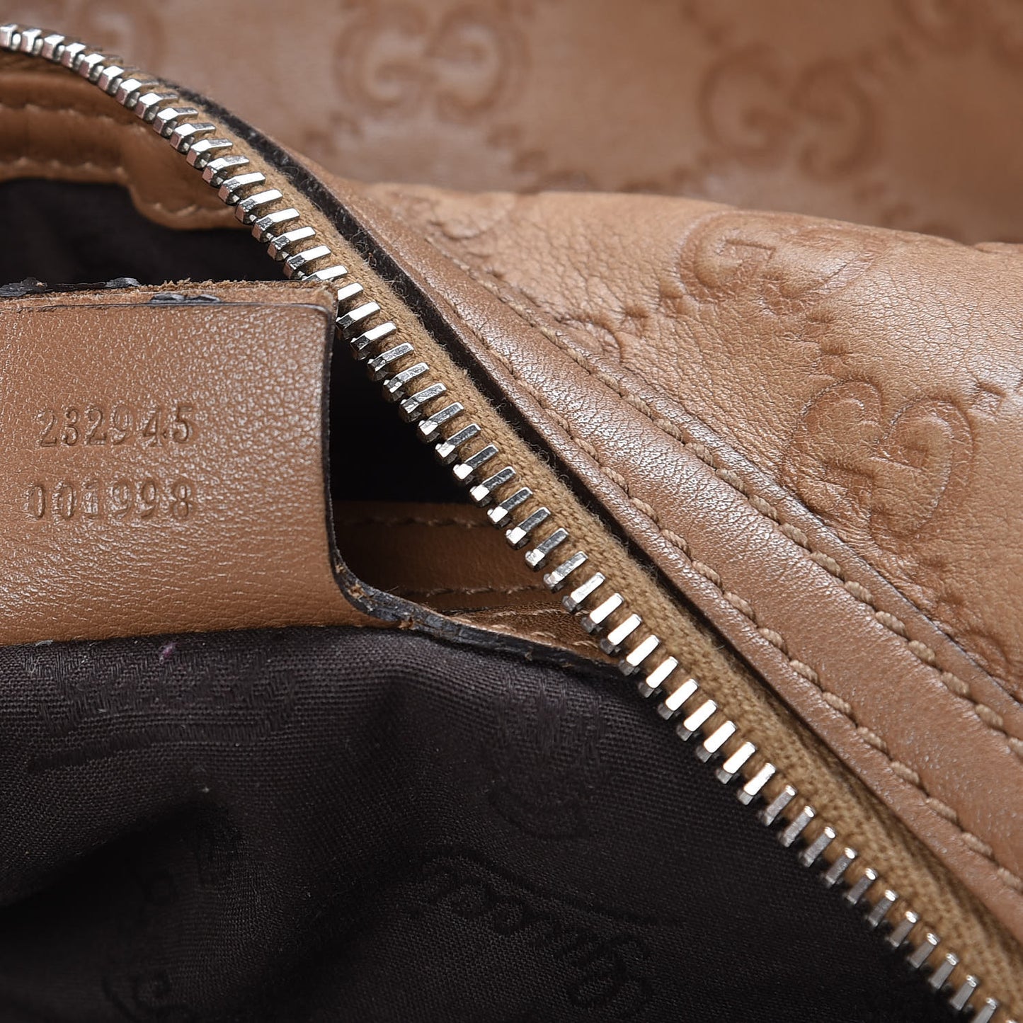 Guccissima Large GG Twins Hobo Brown