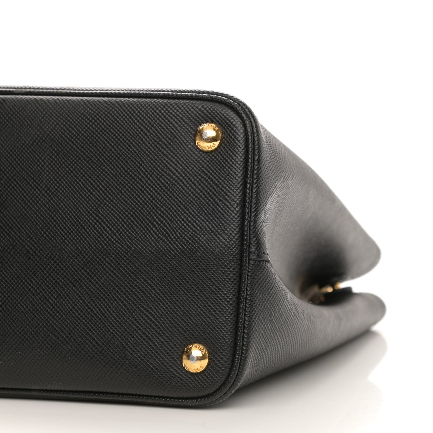 Prada Saffiano Cuir Small Double Bag Black Fuoco 13 of 16