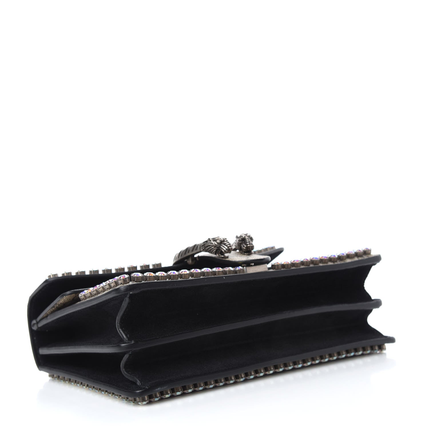 Gucci GG Supreme Monogram Crystal Small Dionysus Shoulder Bag Black 4 of 11