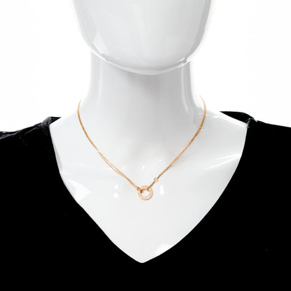 Cartier 18K Pink Gold 2 Diamond LOVE Necklace 2 of 4