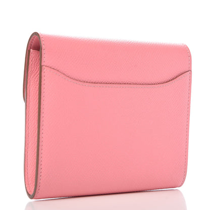 Hermes Epsom Constance Short Wallet Rose Confetti 3 of 9