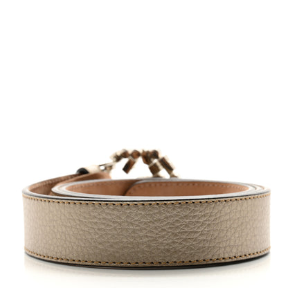 Gucci Calfskin Crystal Interlocking G Belt 85 34 Golden Beige 2 of 7