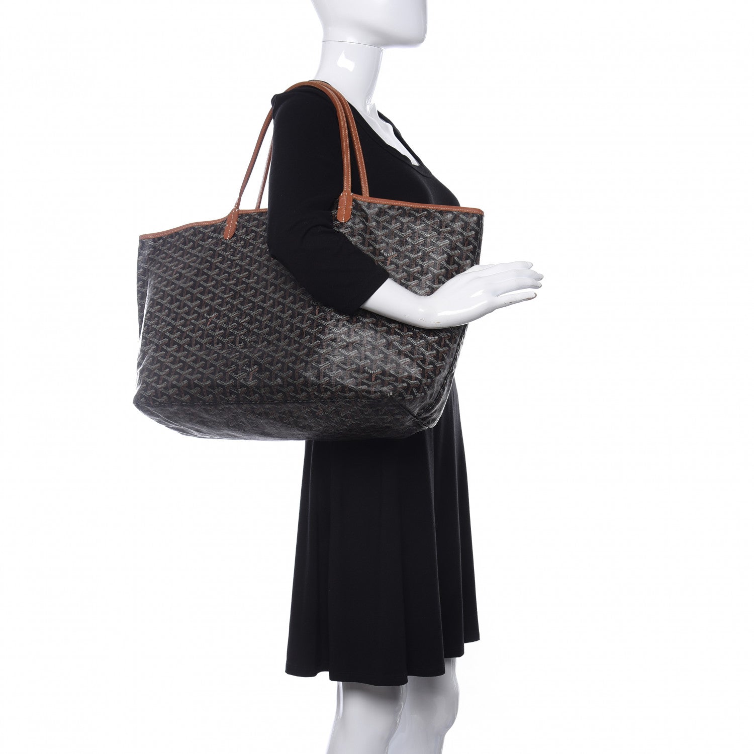 Goyard Goyardine Saint Louis GM Black Gold 2 of 20