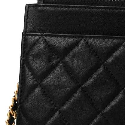 Chanel Lambskin Quilted Infinity Wallet On Chain WOC Black 12 of 14