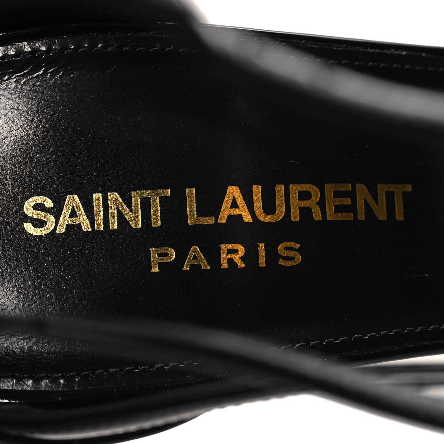 Saint Laurent Patent Cassandra 100 Ankle Strap Sandals 40.5 Black 7 of 9