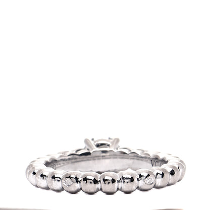 Van Cleef & Arpels Platinum Diamond .53ct Perlee Solitaire Engagement Ring 49 4.75 3 of 9