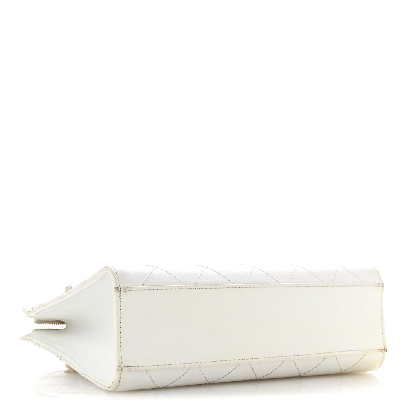 Caviar Quilted Shoulder Bag White