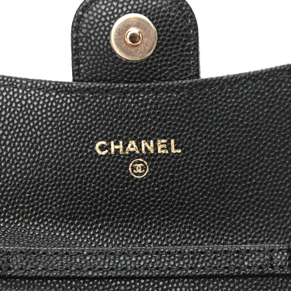 Chanel Caviar Quilted Flap Card Holder On Chain Black 6 of 12