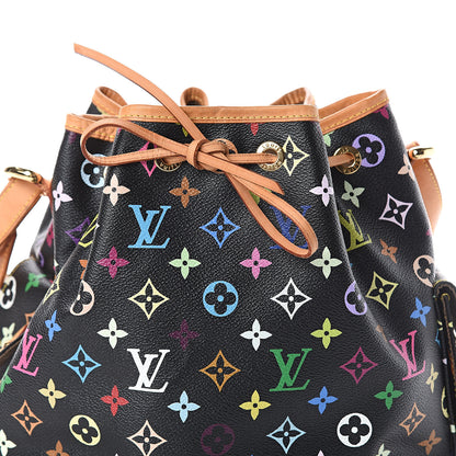 Louis Vuitton Monogram Multicolor Petit Noe Black 5 of 7