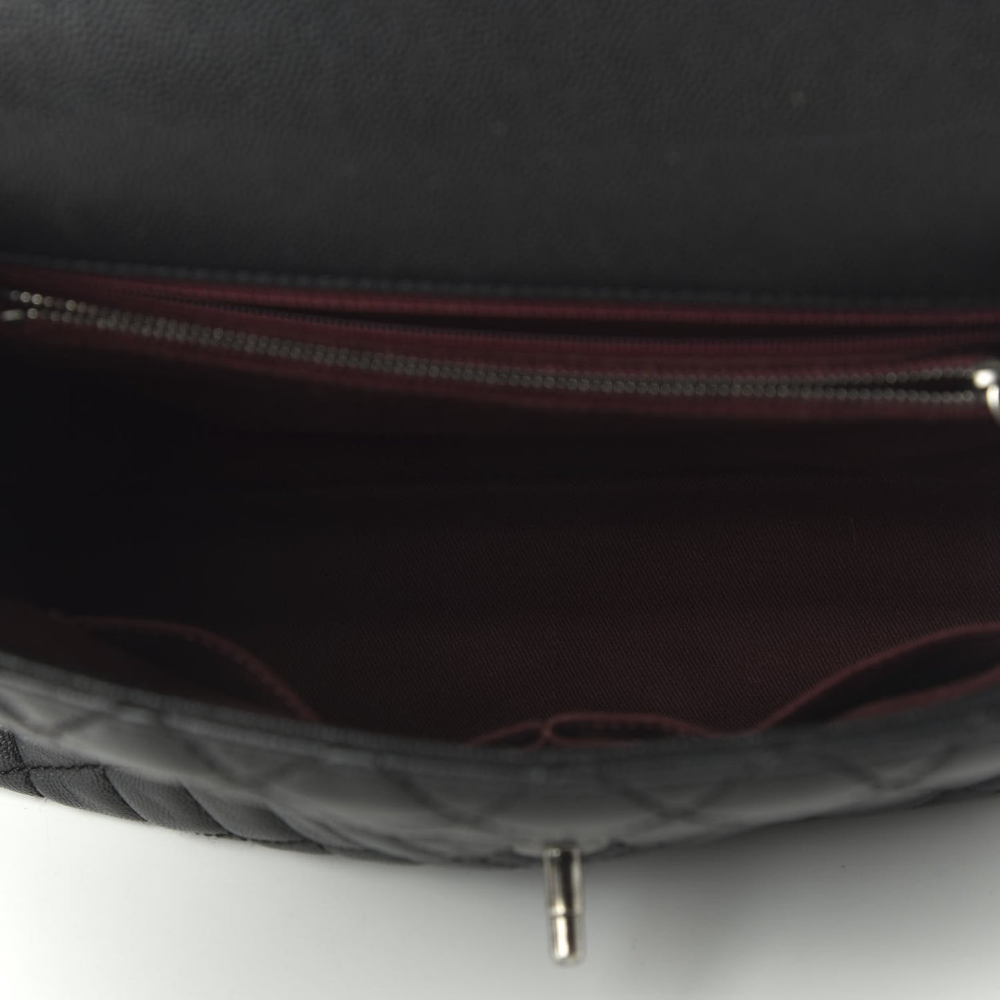 Caviar Quilted Medium Coco Handle Flap Black