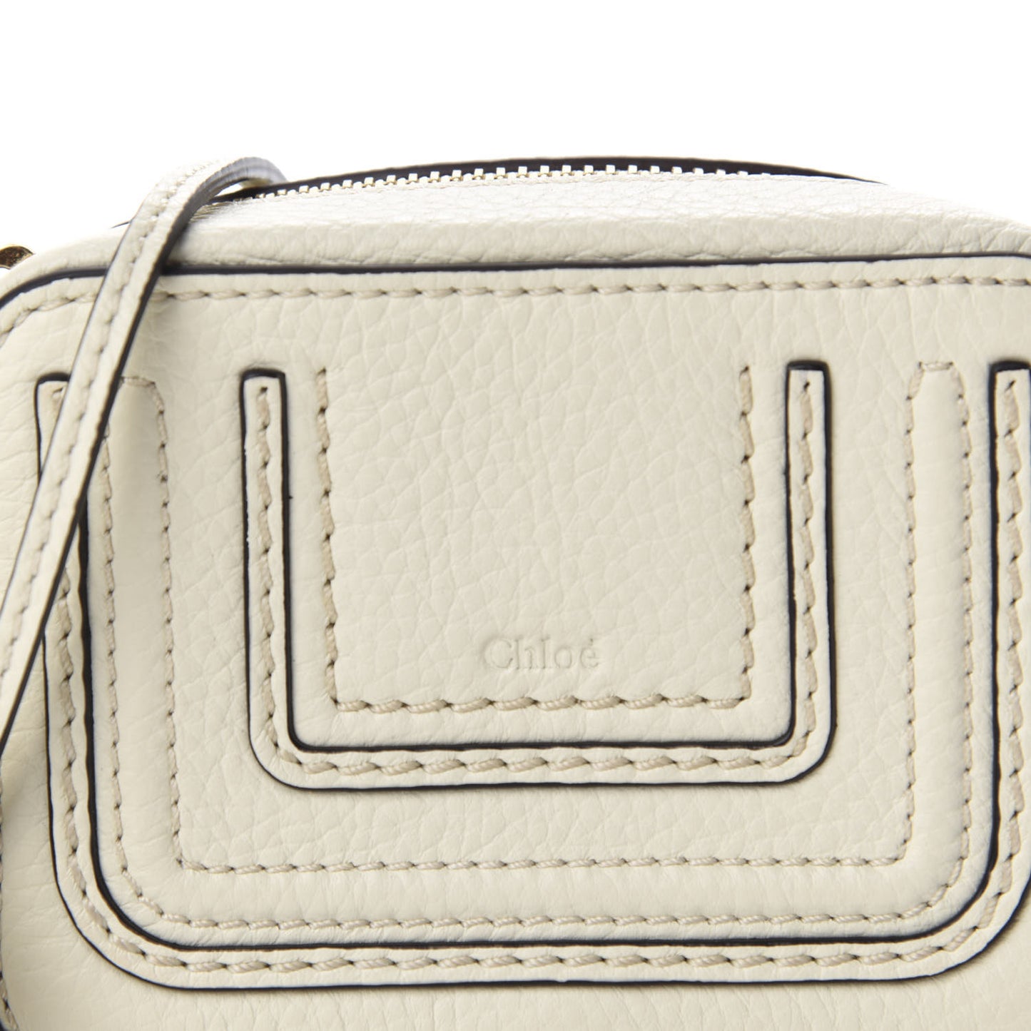Calfskin Mini Marcie Crossbody Bag Natural White