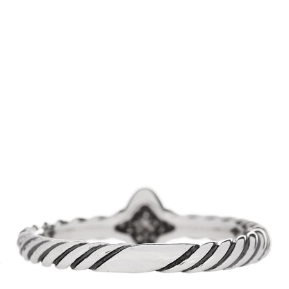 David Yurman Sterling Silver Diamond Quatrefoil Ring 52 6 3 of 4