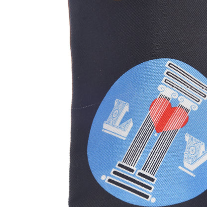 Louis Vuitton Silk Monogram World Tour Stickers Bandeau Black 3 of 5